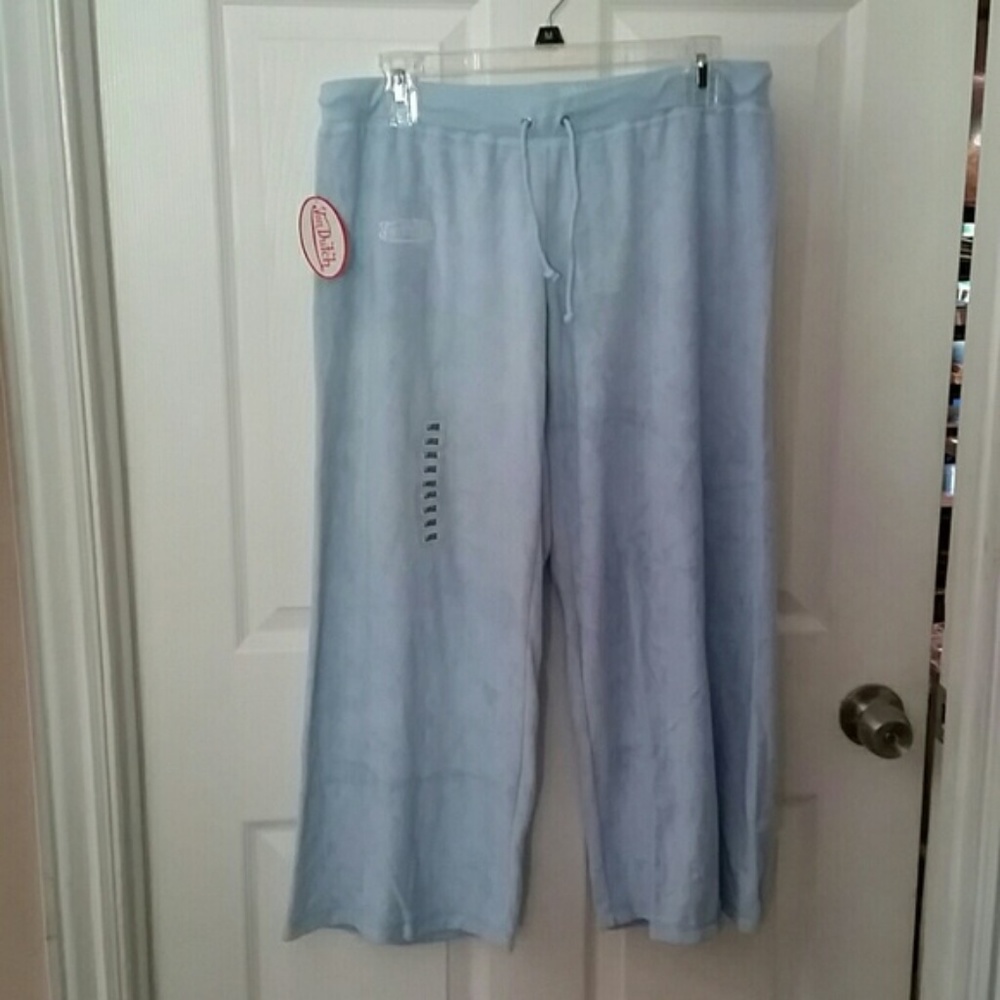 NEW Von Dutch capris sweat pants Terry cloth Lg Vintage Y2K 90's NWT